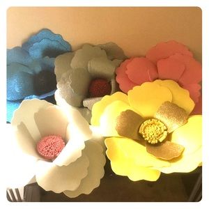 5 Foam Flowers for wall backgrounds